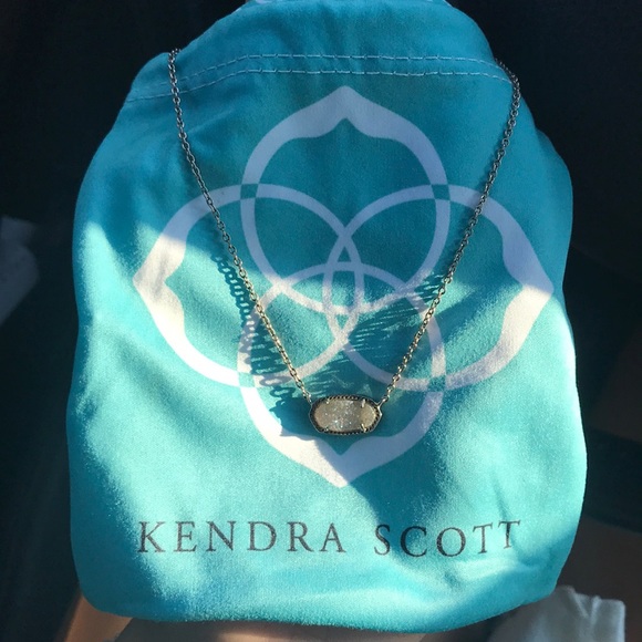 Kendra Scott Iridescent Drusy Pendant Necklace - Picture 1 of 4